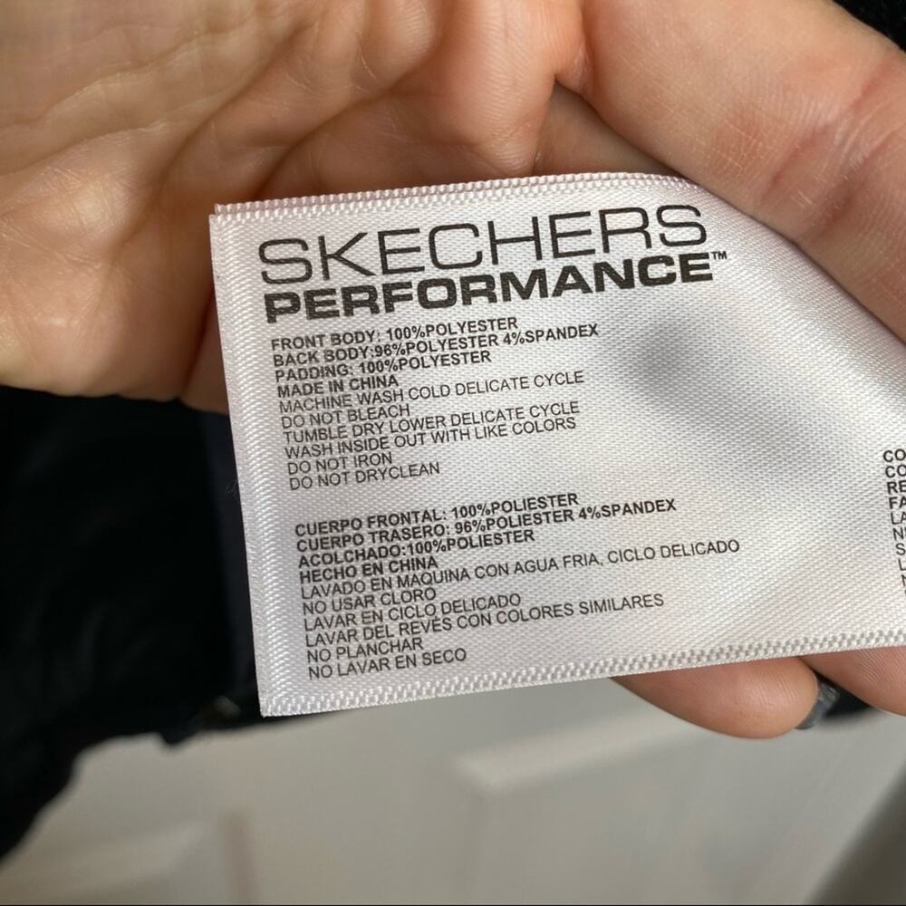 SKECHERS PERFORMANCE Men’s Quilted Puffer Front Zip Up Jacket Black Size Large - Picture 8 of 8